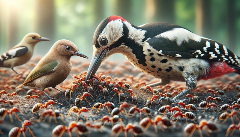 welke vogels eten mieren