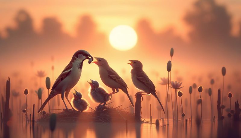wanneer vogels voeren