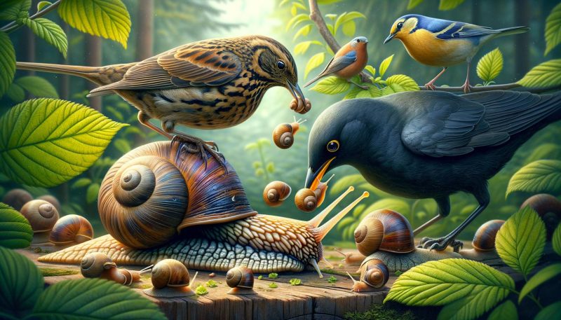 welke vogels eten slakken