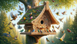 hoe krijg je vogels in een vogelhuisje