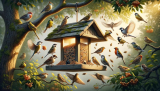 hoe vogels lokken naar voederhuisje